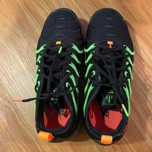 Nike Air Vapor Max Plus sneakers. Worn only once or twice. Almost brand new.